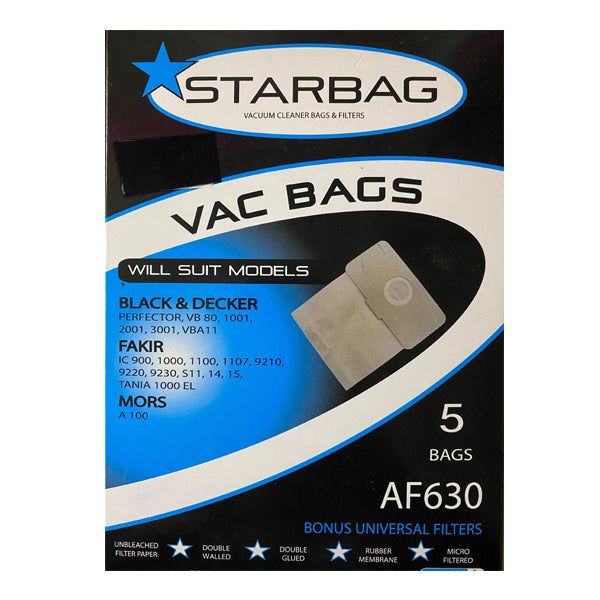 CleanStar Pty Ltd | Starbag AF630 Paper Vacuum Cleaner Bags | Crystalwhite Cleaning Supplies Melbourne