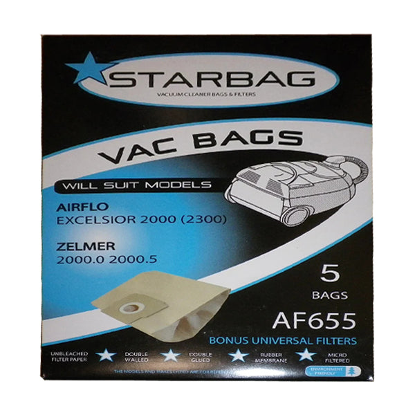 CleanStar Pty Ltd | Starbag AF655 Paper Vacuum Cleaner Bags | Crystalwhite Cleaning Supplies Melbourne