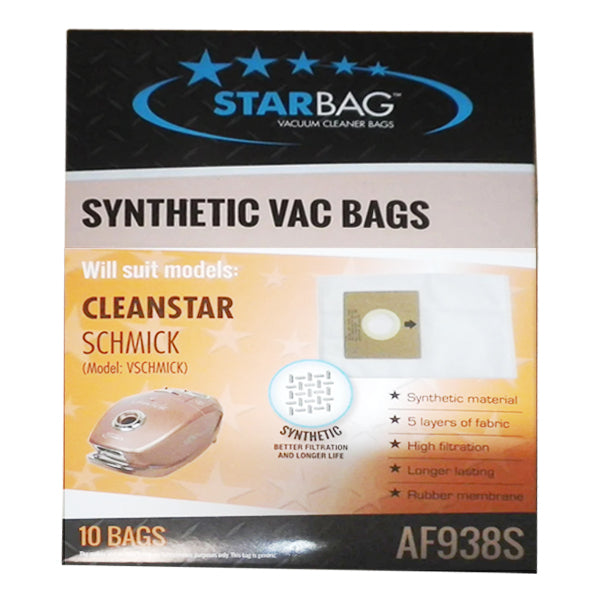 CleanStar Pty Ltd | Starbag AF938S Synthetic Vacuum Cleaner Bags | Crystalwhite Cleaning Supplies Melbourne