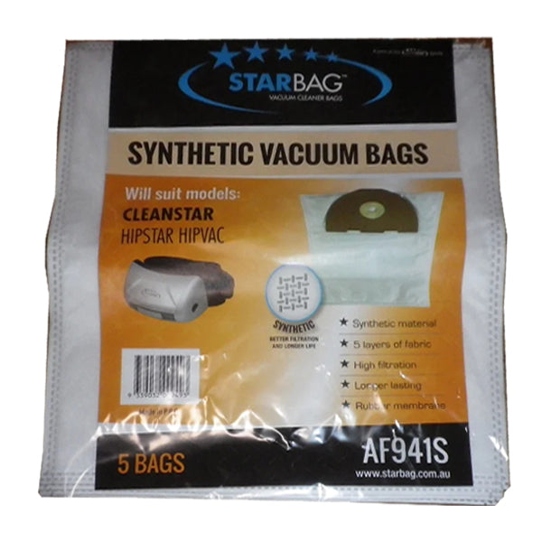 CleanStar Pty Ltd | Starbag AF941S Synthetic Vacuum Cleaner Bags | Crystalwhite Cleaning Supplies Melbourne
