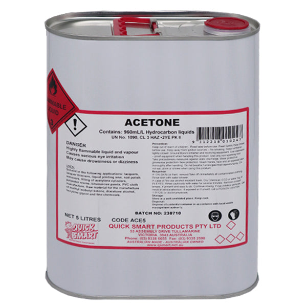 Advance Chemicals | Acetone 5Lt | Crystalwhite Cleaning Supplies Melbourne