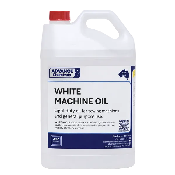 Advance Chemicals | White Machine Oil 5Lt Light Duty Paraffin Oil | Crystalwhite Cleaning Supplies Melbourne