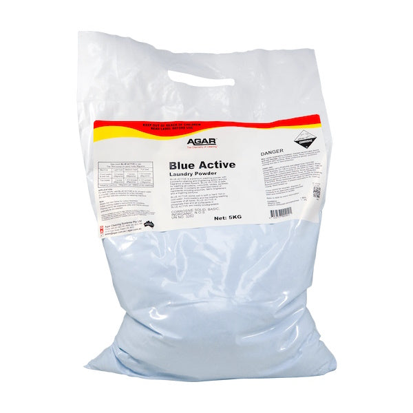 Agar | Blue Active Laundry Powder 5Kg Bag | Crystalwhite Cleaning Supplies Melbourne