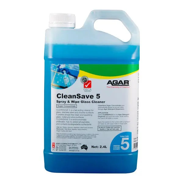 Agar CleanSave 5 Window Cleaner Concentrated 2.4Lt