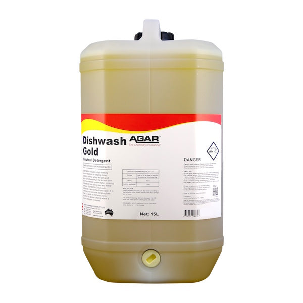 Agar | Dishwash Gold Hand Dishwashing Detergent 15Lt | Crystalwhite Cleaning Supplies Melbourne
