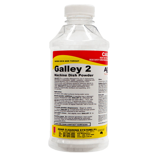 Agar | Galley 2 Machine Dishwashing  Powder 1Kg | Crystalwhite Cleaning Supplies Melbourne