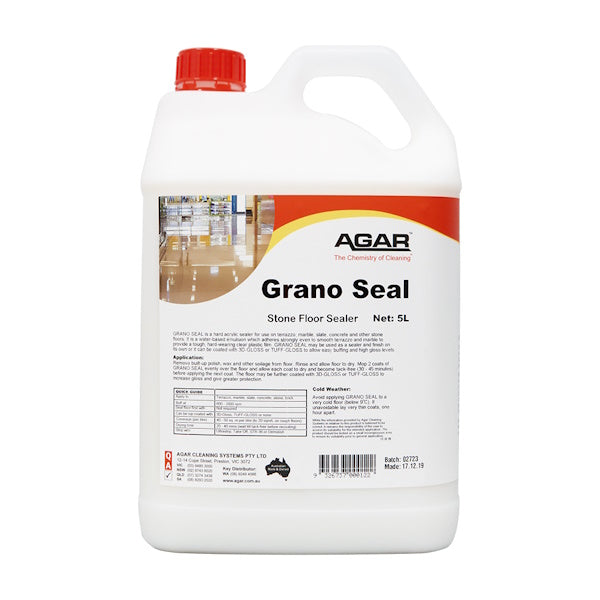 Agar | Grano Seal 5Lt stone floor Sealer | Crystalwhite Cleaning Supplies Melbourne