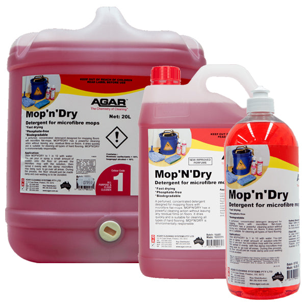 Agar | Mop N Dry Fasting Drying Moping Detergent | Crystalwhite Cleaning Supplies Melbourne