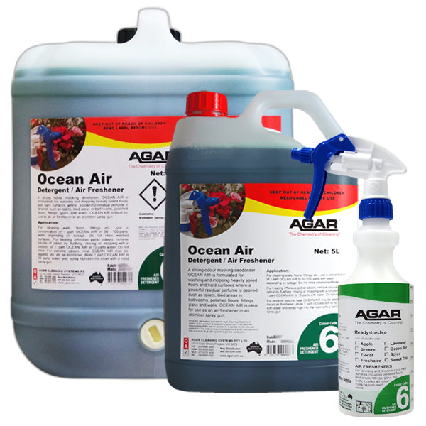 Agar | Ocean Air Detergent and Air Freshener Group | Crystalwhite Cleaning Supplies Melbourne