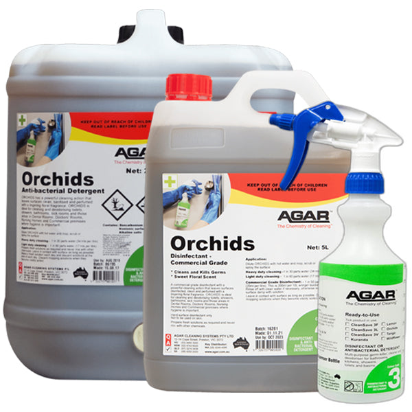 Agar | Orchids Commercial Grade Disinfectant | Crystalwhite Cleaning Supplies Melbourne