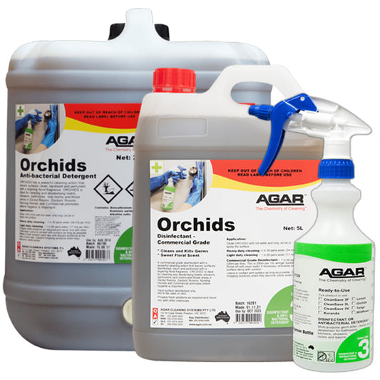 Agar | Orchids Commercial Grade Disinfectant | Crystalwhite Cleaning Supplies Melbourne