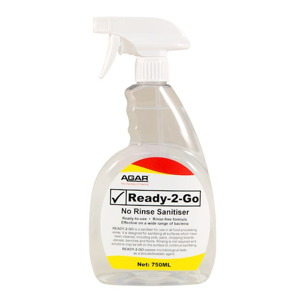 Agar | Ready 2 Go 750ml No Rinsing Food Grade Sanitiser | Crystalwhite Cleaning Supplies Melbourne