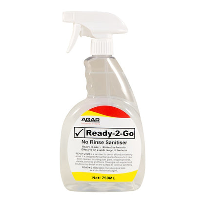 Agar | Ready 2 Go 750ml No Rinsing Food Grade Sanitiser | Crystalwhite Cleaning Supplies Melbourne