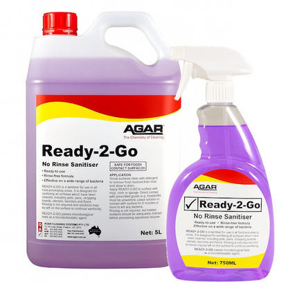 Agar | Ready 2 Go No Rinsing Food Grade Sanitiser | Crystalwhite Cleaning Supplies Melbourne