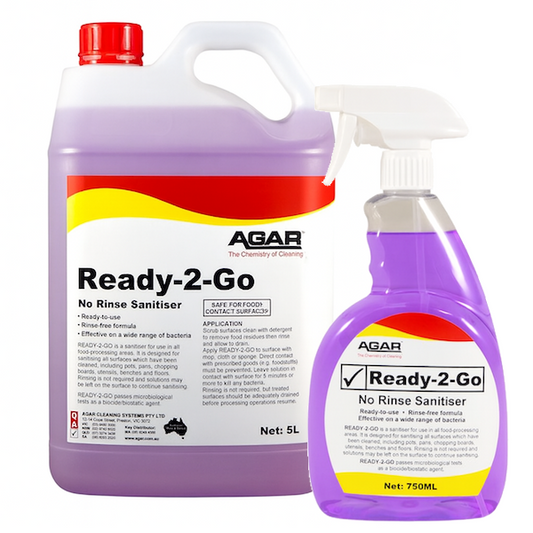 Agar | Ready 2 Go No Rinsing Food Grade Sanitiser | Crystalwhite Cleaning Supplies Melbourne