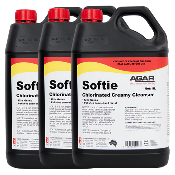 Agar | Softie 3X5Lt Creme Cleanser | Crystalwhite Cleaning Supplies Melbourne