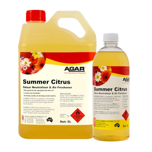 Agar | Summer Citrus Odour Neutraliser and Air Freshener | Crystalwhite Cleaning Supplies Melbourne