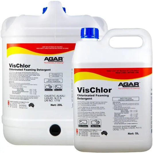 Agar | VisChlor Potassium Hydroxide with Sodium Hypochlorite | Crystalwhite Cleaning Supplies Melbourne 