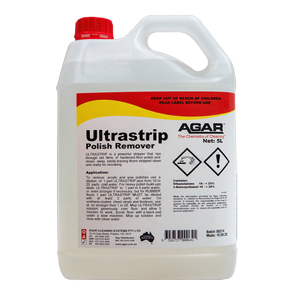 Agar | Agar Ultrastrip Polish Remover 5Lt | Crystalwhite Cleaning Supplies Melbourne