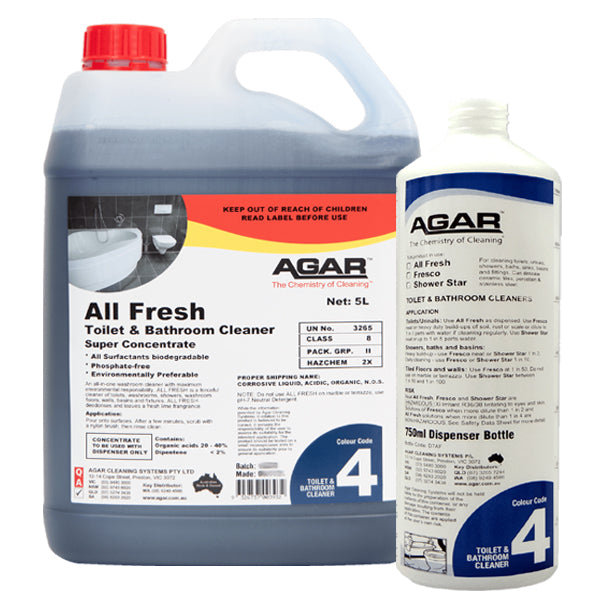 Agar |  All Fresh Toilet and Bathroom Cleaner Group | Crystalwhite Cleaning Supplies Melbourne