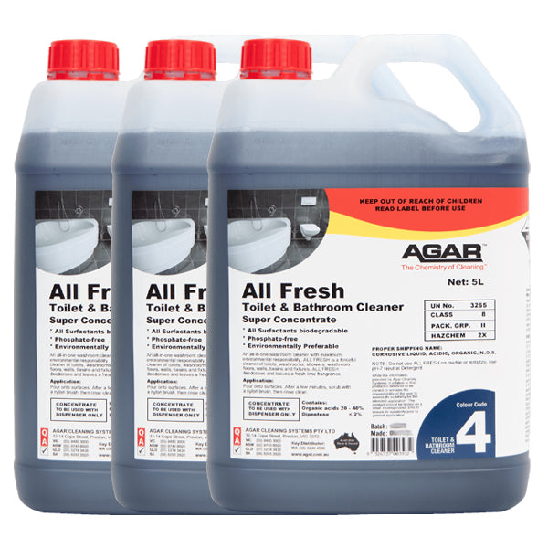 Agar | All Fresh Toilet and Bathroom Cleaner Carton Quantity | Crystalwhite Cleaning Supplies Melbourne