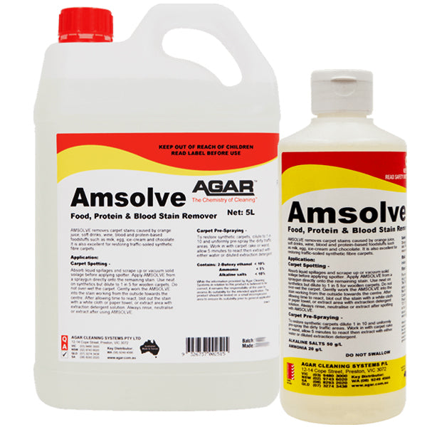 Agar | Amsolve Food, Protien and Blood Stain Remover | Crystalwhite Cleaning Supplies Melbourne