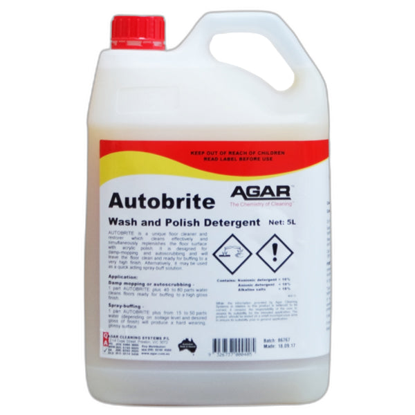 Agar | Autobrite Wash and Polish Detergent 5Lt | Crystalwhite Cleaning Supplies Melbourne