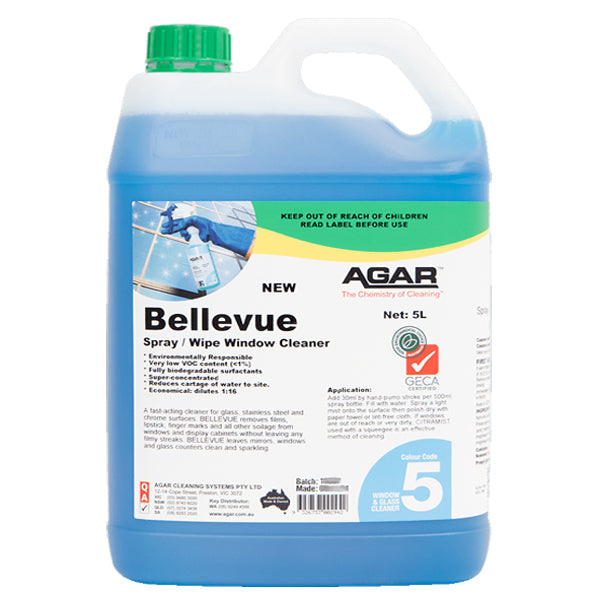 Agar | Bellevue Window Cleaner 5Lt | Crystalwhite Cleaning Supplies Melbourne