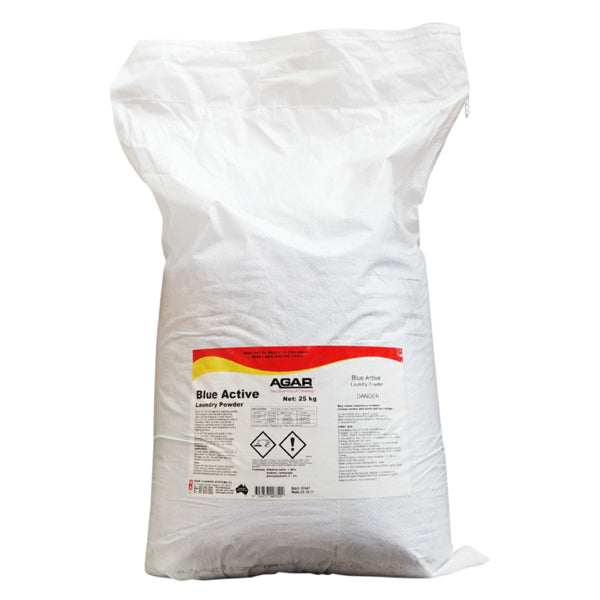 Agar | Blue Active Laundry Powder 25Kg | Crystalwhite Cleaning Supplies Melbourne