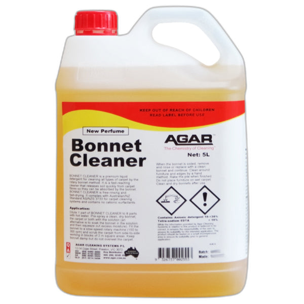Agar | Bonnet Cleaner Premium Carpet Detergent 5Lt | Crystalwhite Cleaning Supplies Melbourne