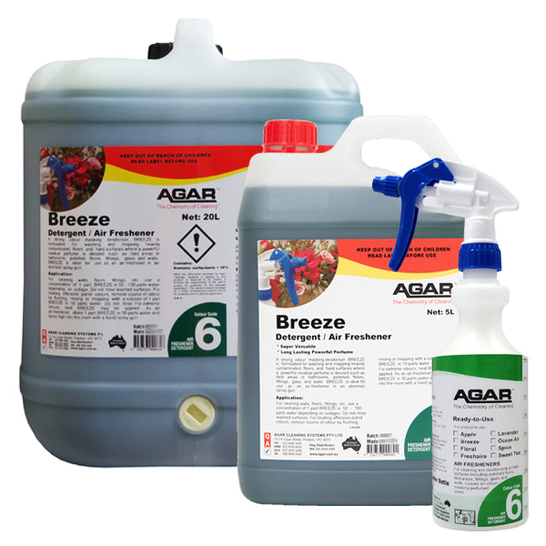 Agar | Breeze Detergent and Air Freshener Group | Crystalwhite Cleaning Supplies Melbourne