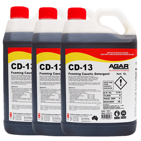 Agar | CD-13 Foaming Caustic Detergent Carton Quantity | Crystalwhite Cleaning Supplies Melbourne