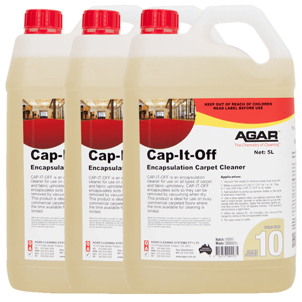 Agar | Cap It Off Encapsulation Carpet Cleaner Carton Quantity | Crystalwhite Cleaning Supplies Melbourne