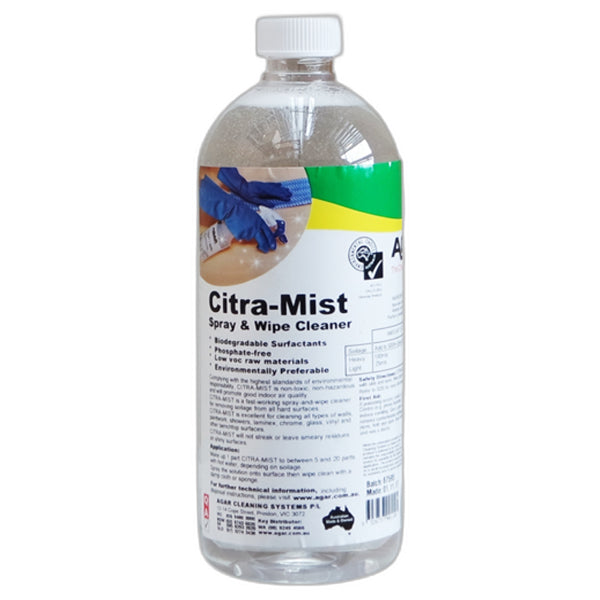 Agar | Agar Citra Mist Spray and Wipe 1Lt or 5Lt | Crystalwhite Cleaning Supplies Melbourne