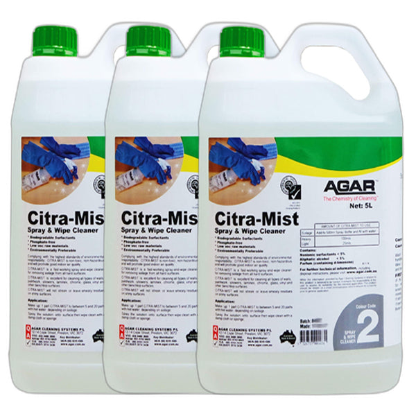 Agar | Citra Mist Spray and Wipe Carton Quantity | Crystalwhite Cleaning Supplies Melbourne