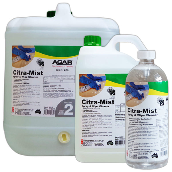 Agar | Citra Mist Spray and Wipe Group | Crystalwhite Cleaning Supplies Melbourne