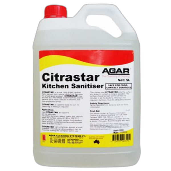 Agar | Citrastar Kitchen Sanitiser 5Lt | Crystalwhite Cleaning Supplies Melbourne