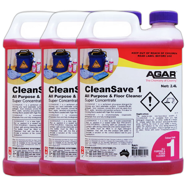Agar | CleanSave 1 All Purpose & Floor Cleaner Carton Quantity | Crystalwhite Cleaning Supplies Melbourne