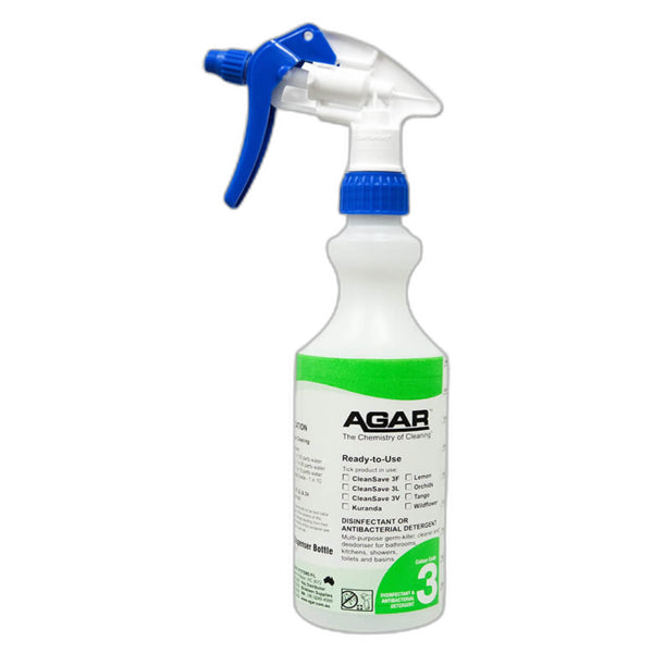 Agar | Agar CleanSave 3L Lemon Disinfectant- commercial Grade 500ml Empty Bottle | Crystalwhite Cleaning Supplies Melbourne