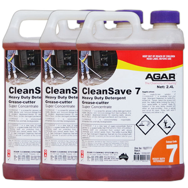 Agar | Clean Save 7 grease-cutting detergent Carton Quantity | Crystalwhite Cleaning Supplies Melbourne