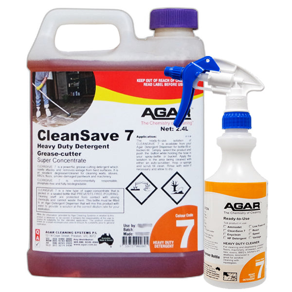 Agar | Clean Save 7 grease-cutting detergent Group | Crystalwhite Cleaning Supplies Melbourne