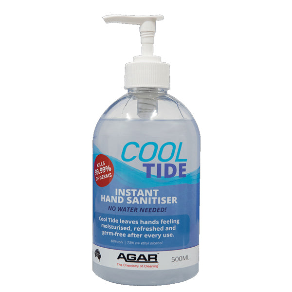 Agar | Cooltide Instant Hand Sanitiser 500ml | Crystalwhite Cleaning Supplies Melbourne