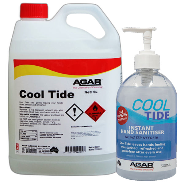 Agar | Cooltide Instant Hand Sanitiser Group | Crystalwhite Cleaning Supplies Melbourne