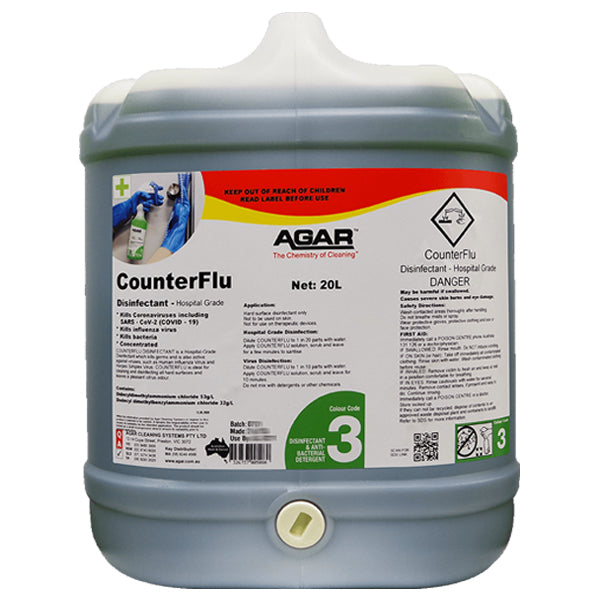 Agar | Agar Counter Flu Hospital Grade Disinfectant | Crystalwhite Cleaning Supplies Melbourne