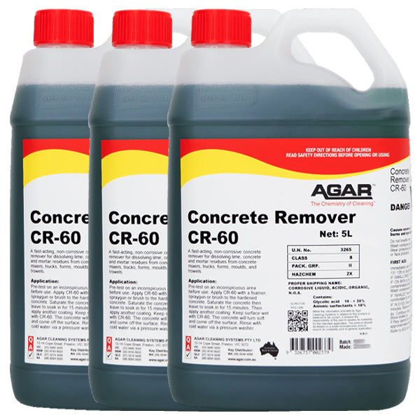 Agar | CR-60 Concrete Remover Carton Quantity | Crystalwhite Cleaning Supplies Melbourne