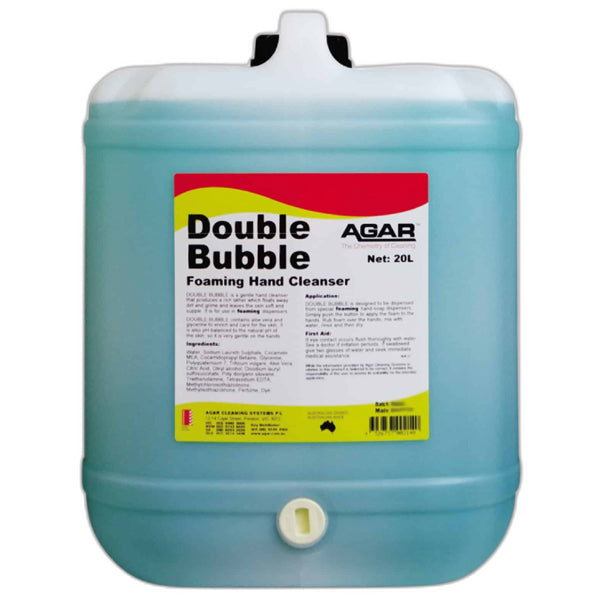 Agar | Double Bubble Foaming Hand Cleanser 20Lt | Crystalwhite Cleaning Supplies Melbourne