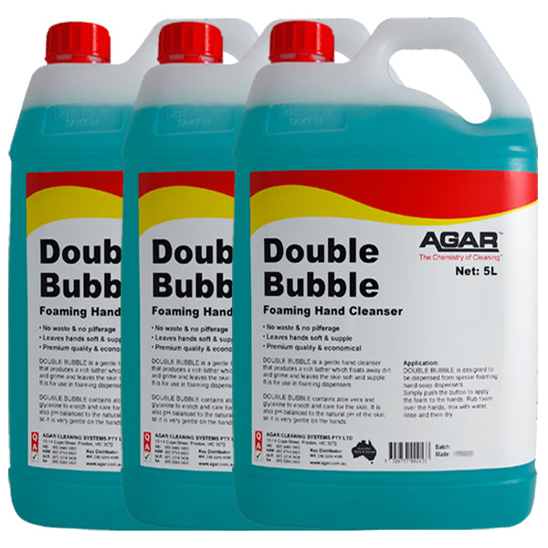 Agar | Double Bubble Foaming Hand Cleanser Carton Quantity | Crystalwhite Cleaning Supplies Melbourne