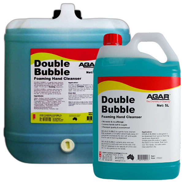 Agar | Double Bubble Foaming Hand Cleanser Group | Crystalwhite Cleaning Supplies Melbourne