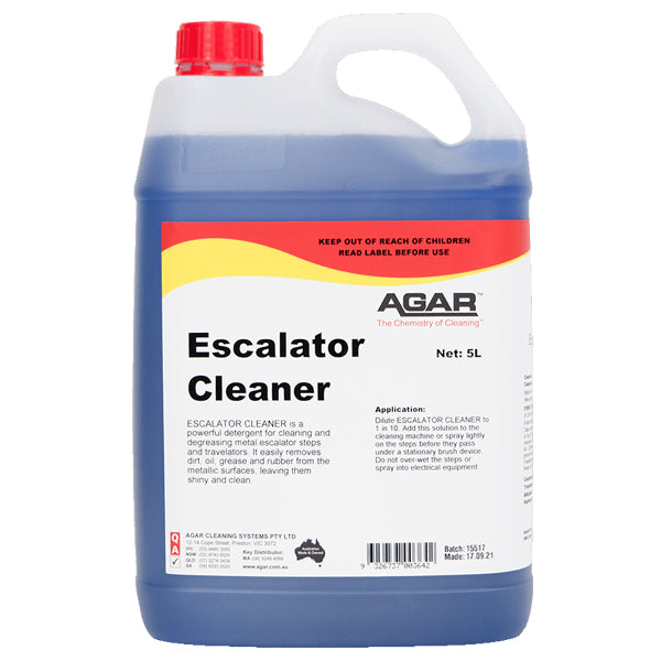 Agar | Escalator Cleaner 5Lt | Crystalwhite Cleaning Supplies Melbourne