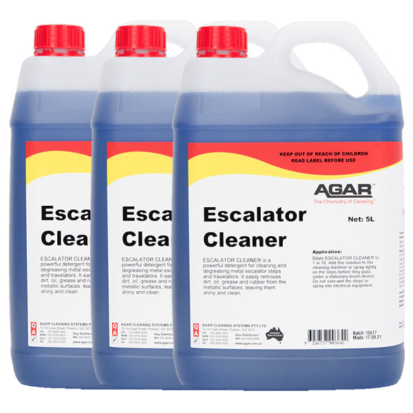 Agar | Escalator Cleaner 5Lt Carton Quantity | Crystalwhite Cleaning Supplies Melbourne